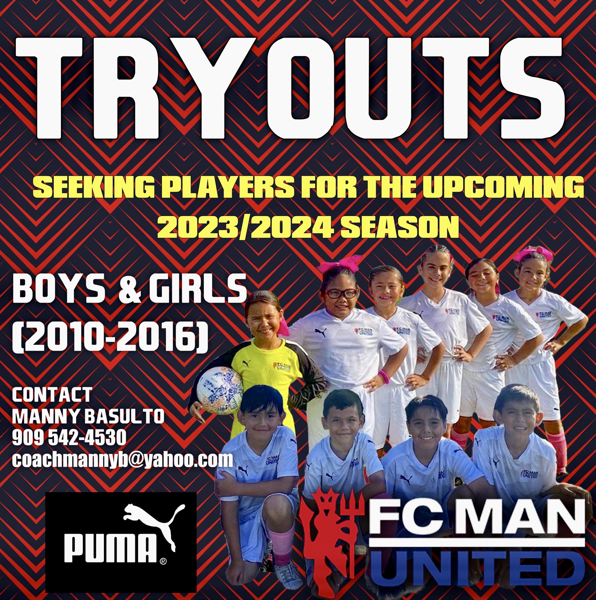 FC Man United Tryouts- (youngers) 2010-2016